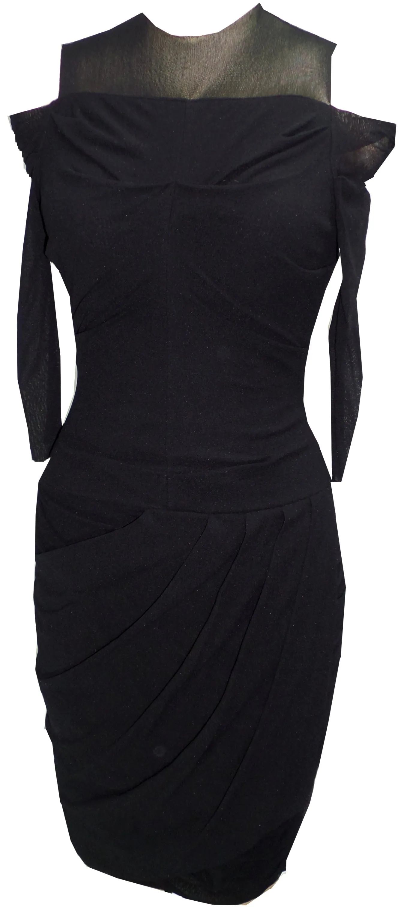Draped Dress With Wrap Skirt