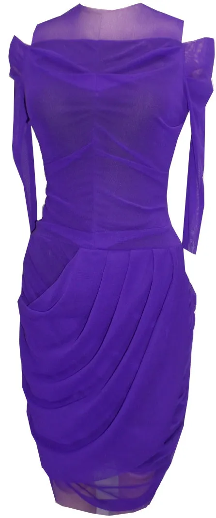 Draped Dress With Wrap Skirt