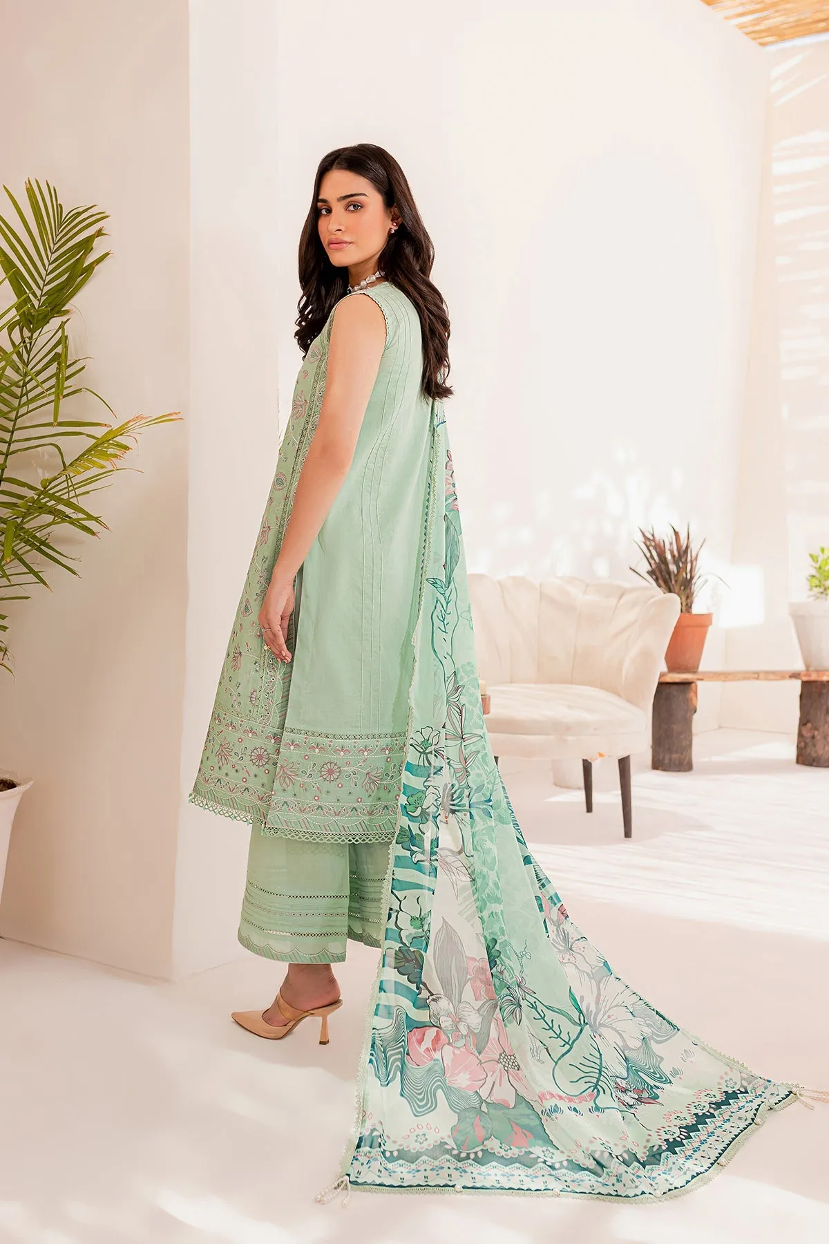 Eden Bloom| Farasha Mehak Festive Lawn SS 23 | Unstitched Embroidered Collection