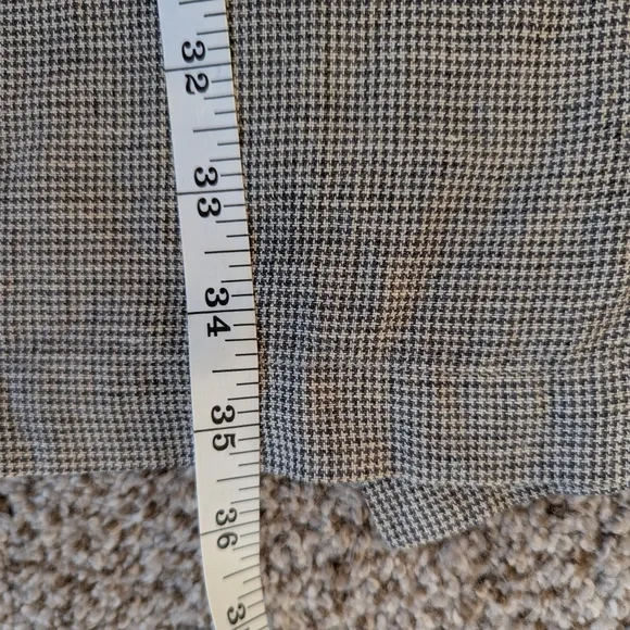 Eileen Fisher Linen Blend Houndstooth Skirt Suit S