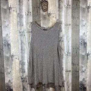 Eileen Fisher Woman Long Knit Sweater Tunic Tank in Black White Heather Size 1X.