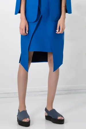 Electric blue wrap skirt