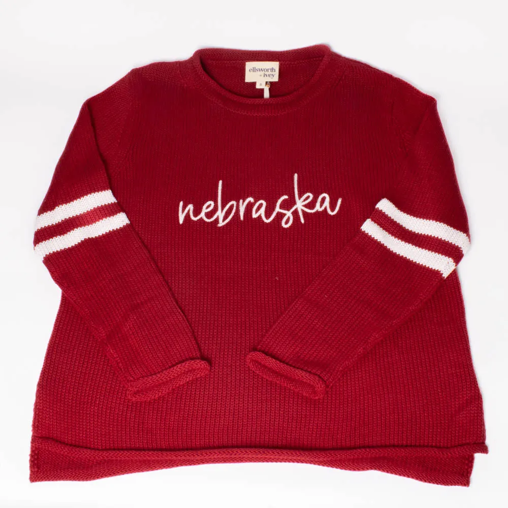 Ellsworth & Ivey - Nebraska   Stripes Midknit (Red/Ivory)