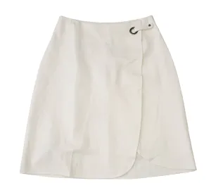 English Italian Half Wrap White Skirt