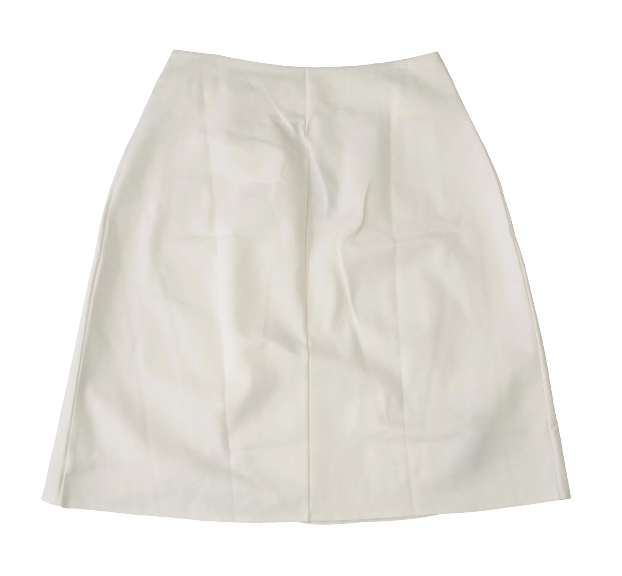 English Italian Half Wrap White Skirt