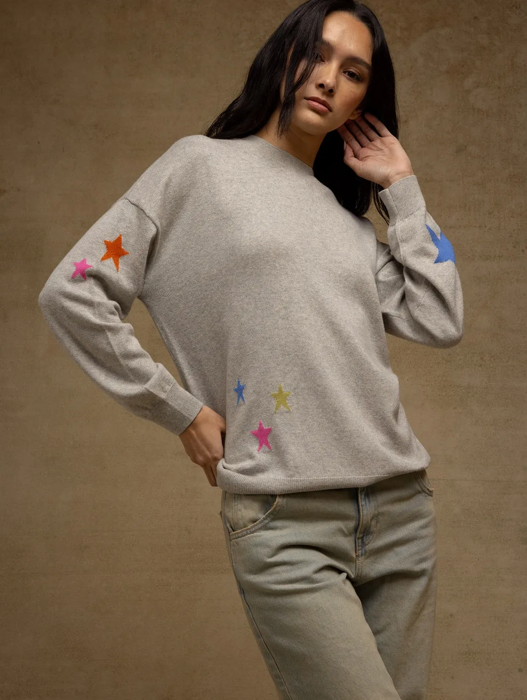 Etoile Women's Cotton Multi Star Sweater