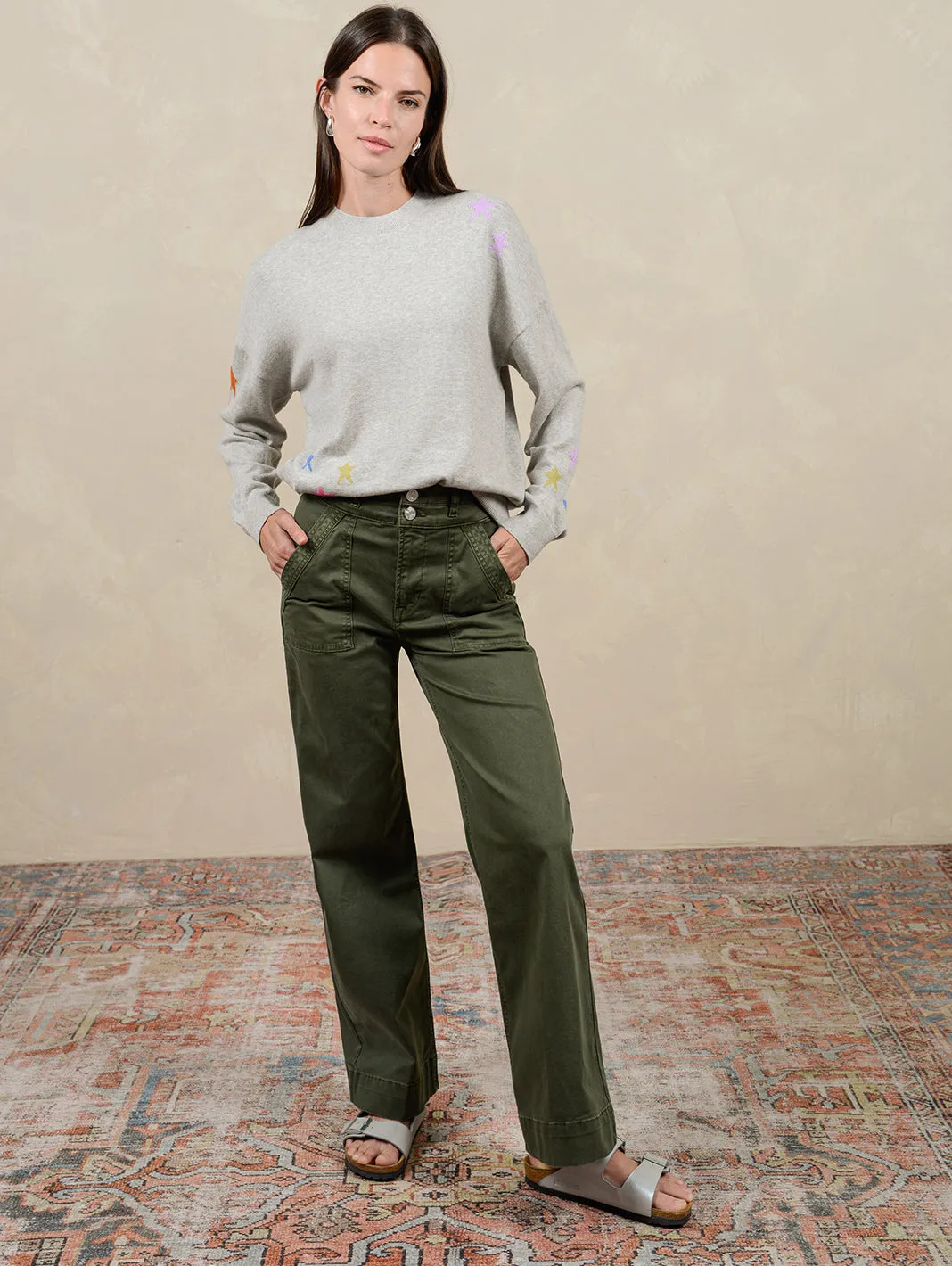 Etoile Women's Cotton Multi Star Sweater