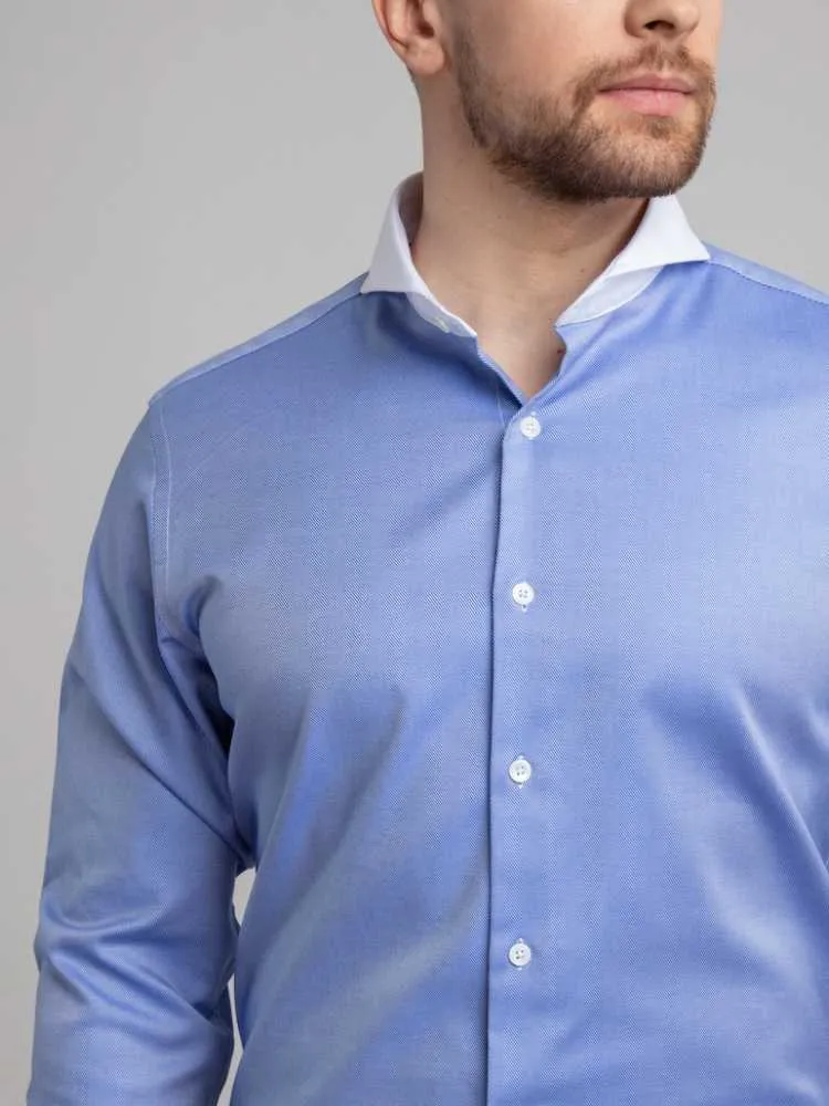 Extreme Cutaway Royal Blue Premium Contrast Shirt