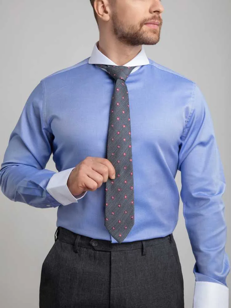 Extreme Cutaway Royal Blue Premium Contrast Shirt