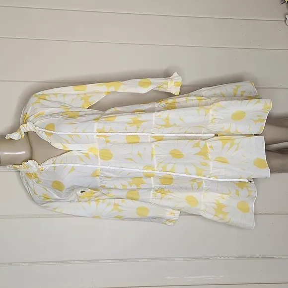 EYWASOULS MALIBU CORA MINI DRESS IN DELIGHTFUL DAISIES