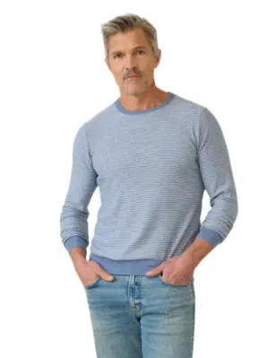 Faherty Movement Crewneck Sweater - Coastal Shore Stripe