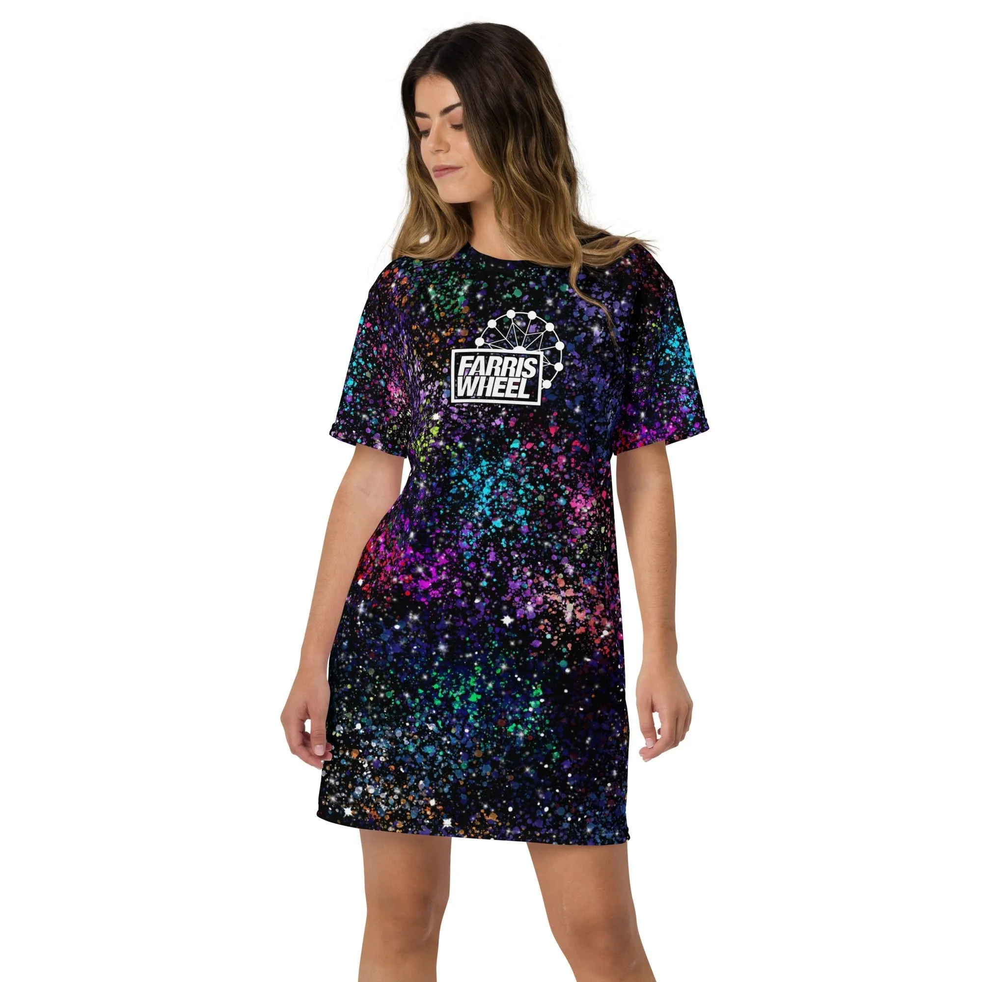 Farris Wheel Galaxy T-shirt Dress