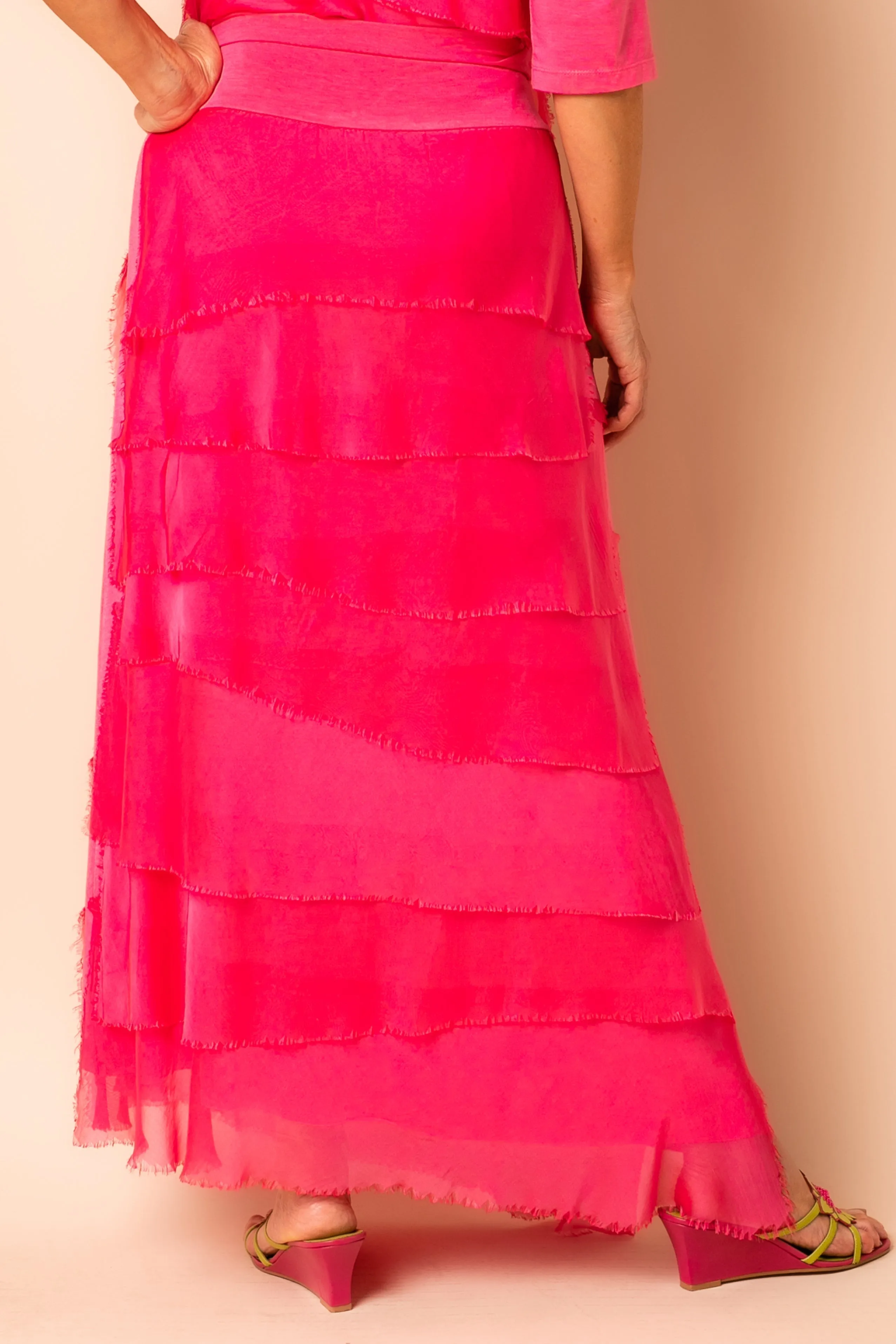 Fifi Silk Skirt in Raspberry Sorbet