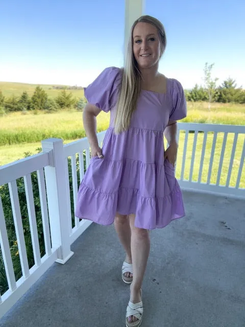 Finding Joy Ladies Tiered Skirt Mini Dress