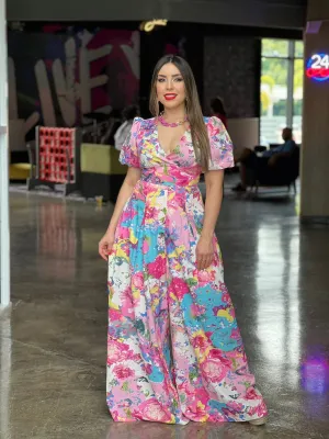 Floral Print Pant Set