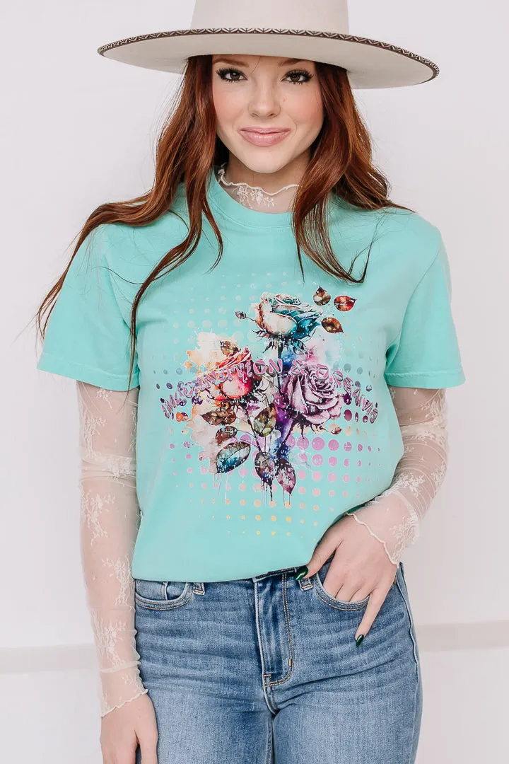 Flower Pastel Dotted Graphic Tee