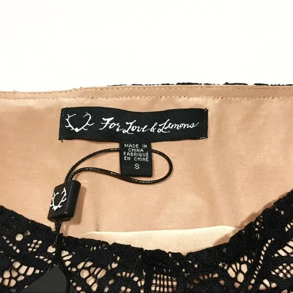 For Love &amp; Lemons Rosemary Lace Overlay Skirt