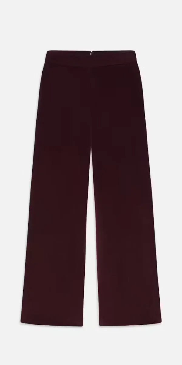 FRAME Cropped Velvet Wide Leg Pant