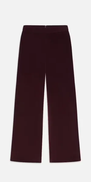 FRAME Cropped Velvet Wide Leg Pant