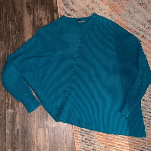 Free People Womens Downtown Ribbed Knit Asymmetrical Pullover Sweater small
