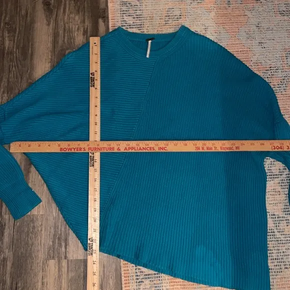 Free People Womens Downtown Ribbed Knit Asymmetrical Pullover Sweater small