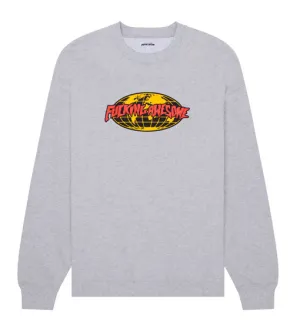 Fucking Awesome World Crewneck - Heather Grey
