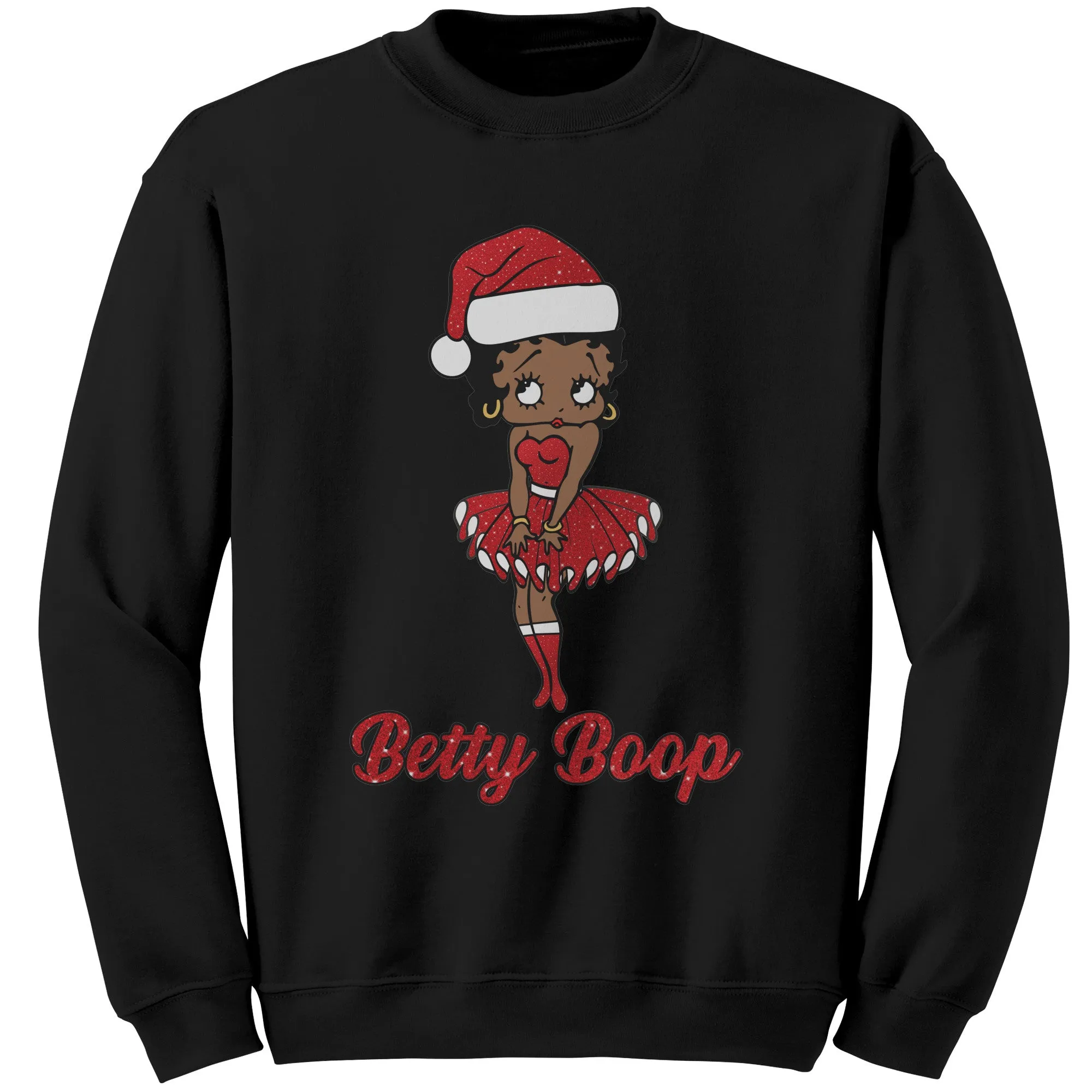 Funny Christmas Sweater Betty Boop Graphic Sweatshirt Christmas Gifts For Her Christmas Party Cute Betty Boop Sweatshirt Santa Sweatshirt