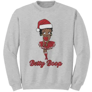 Funny Christmas Sweater Betty Boop Graphic Sweatshirt Christmas Gifts For Her Christmas Party Cute Betty Boop Sweatshirt Santa Sweatshirt