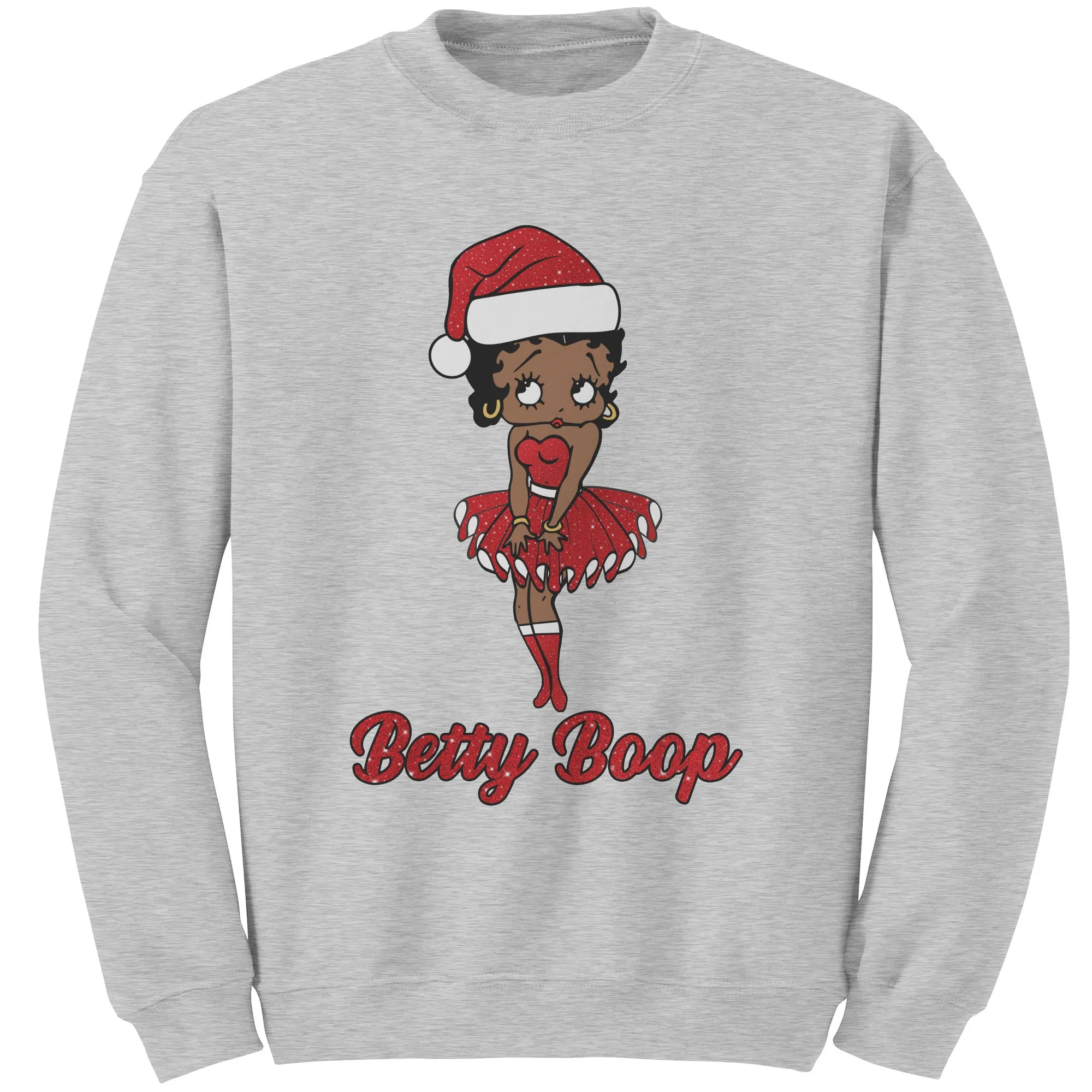 Funny Christmas Sweater Betty Boop Graphic Sweatshirt Christmas Gifts For Her Christmas Party Cute Betty Boop Sweatshirt Santa Sweatshirt