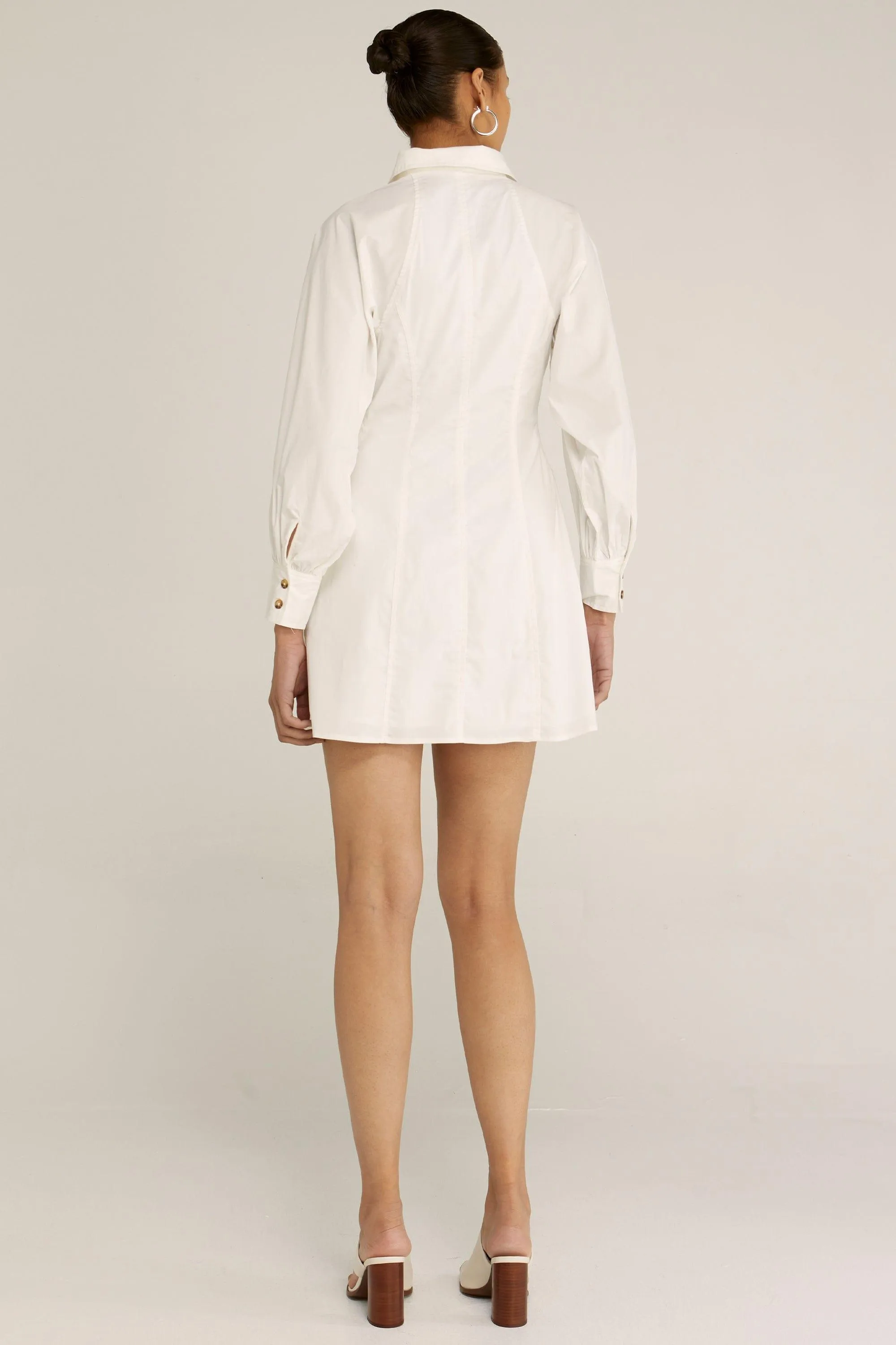 GARDEN PARTY SHIRT DRESS | WHITE
