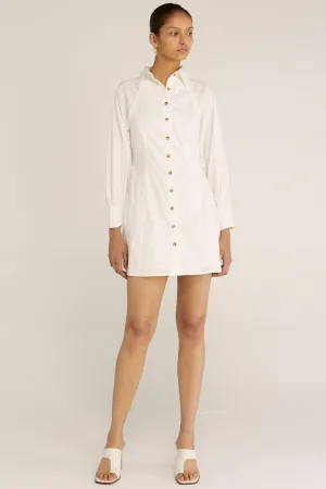 GARDEN PARTY SHIRT DRESS | WHITE