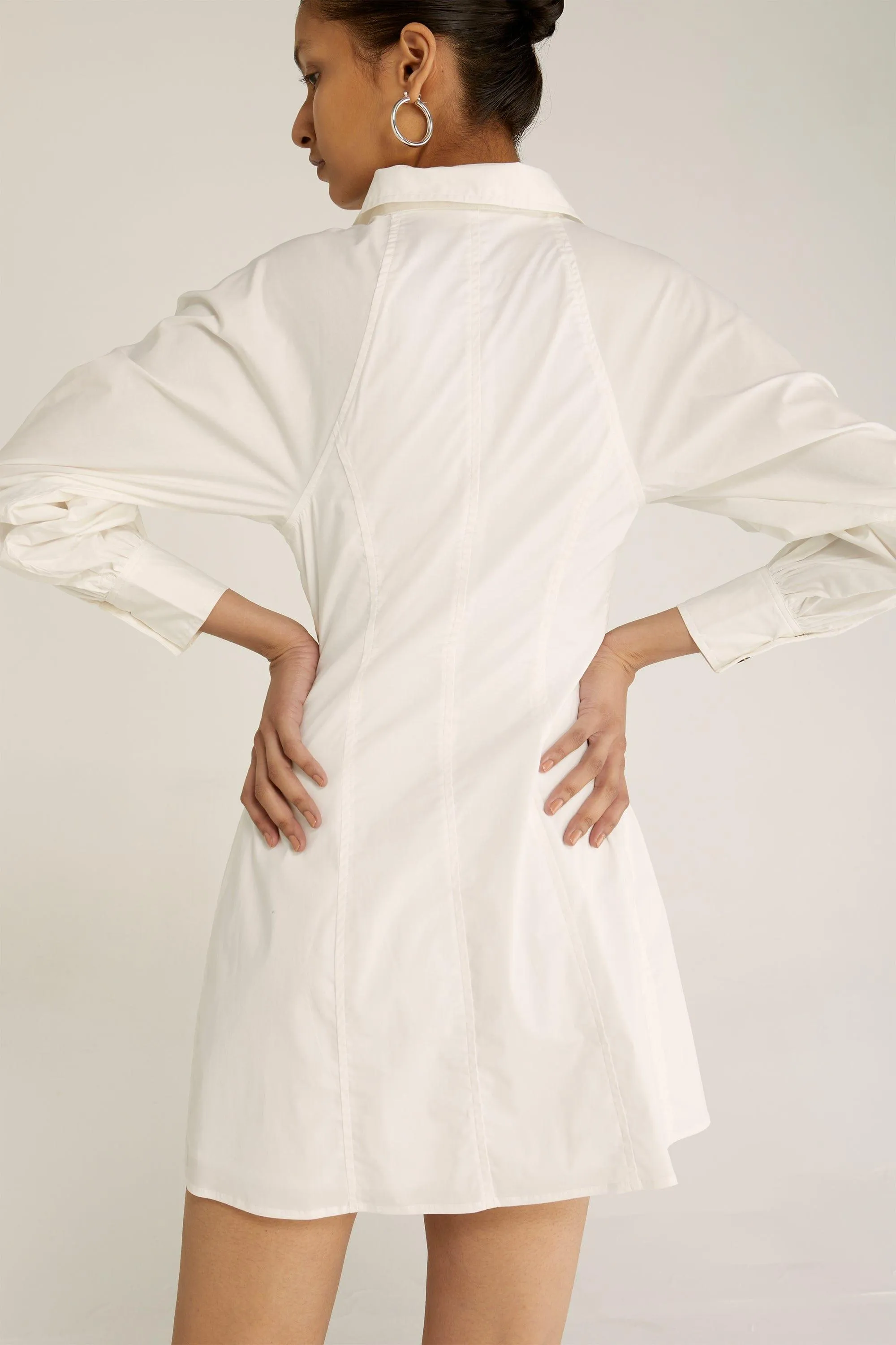 GARDEN PARTY SHIRT DRESS | WHITE