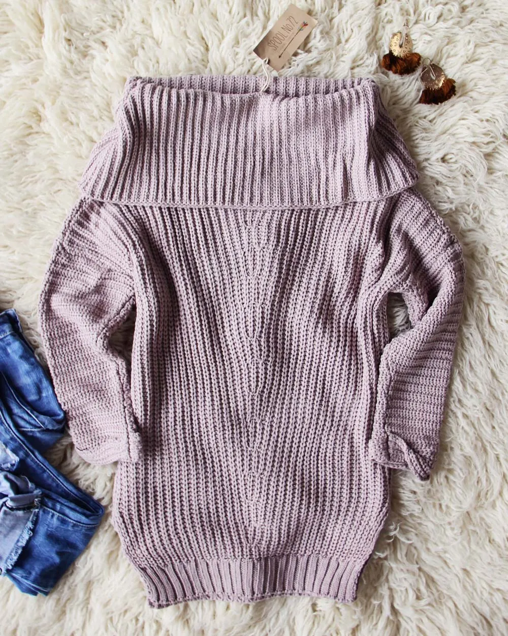 Gemma Knit Sweater in Mauve