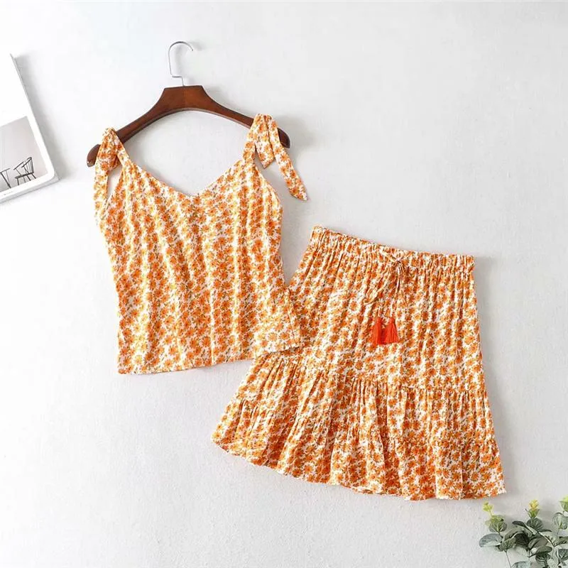 GEORGIA Bohemian Mini Skirt and Top Set