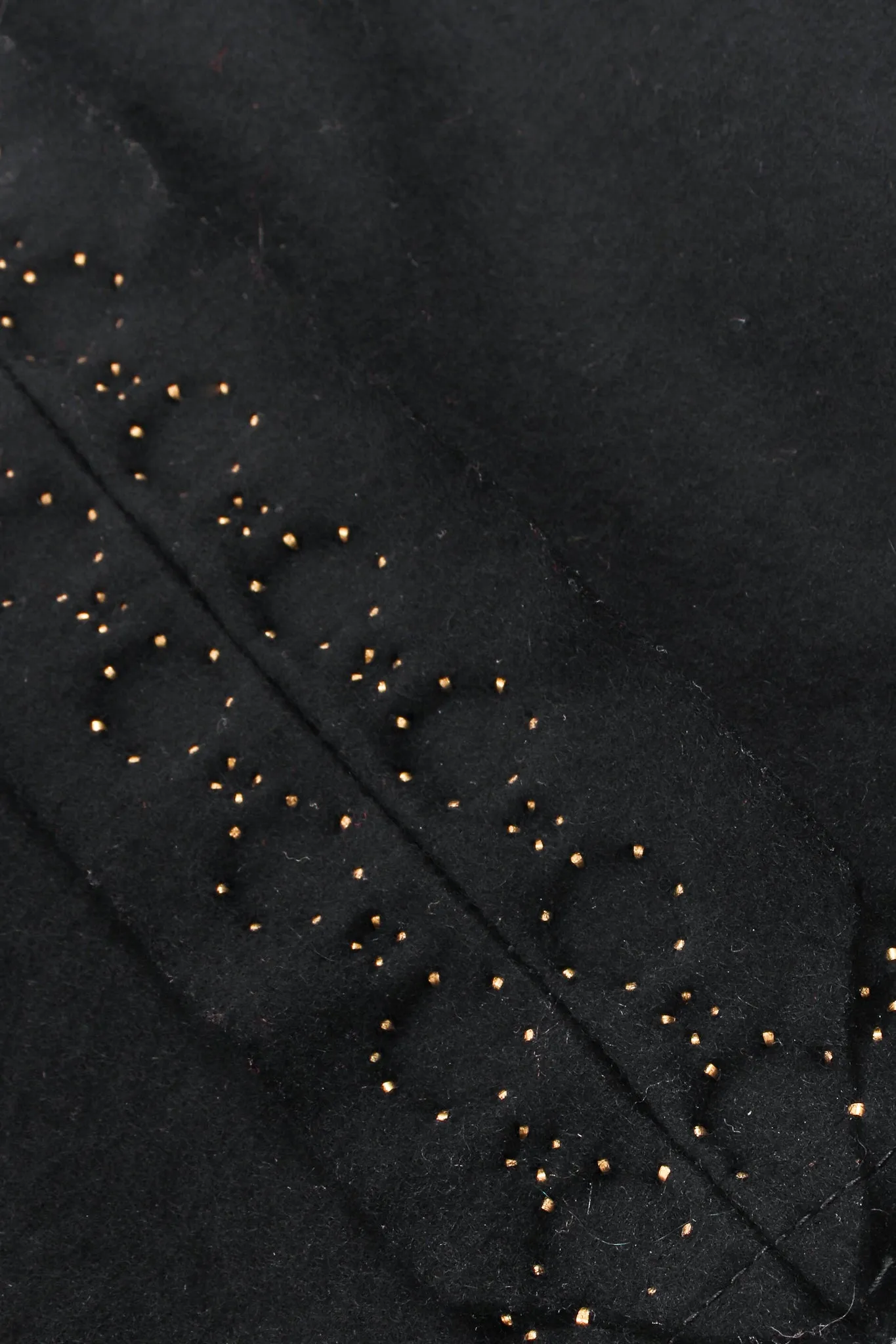 Gold-Studded Wrap Skirt