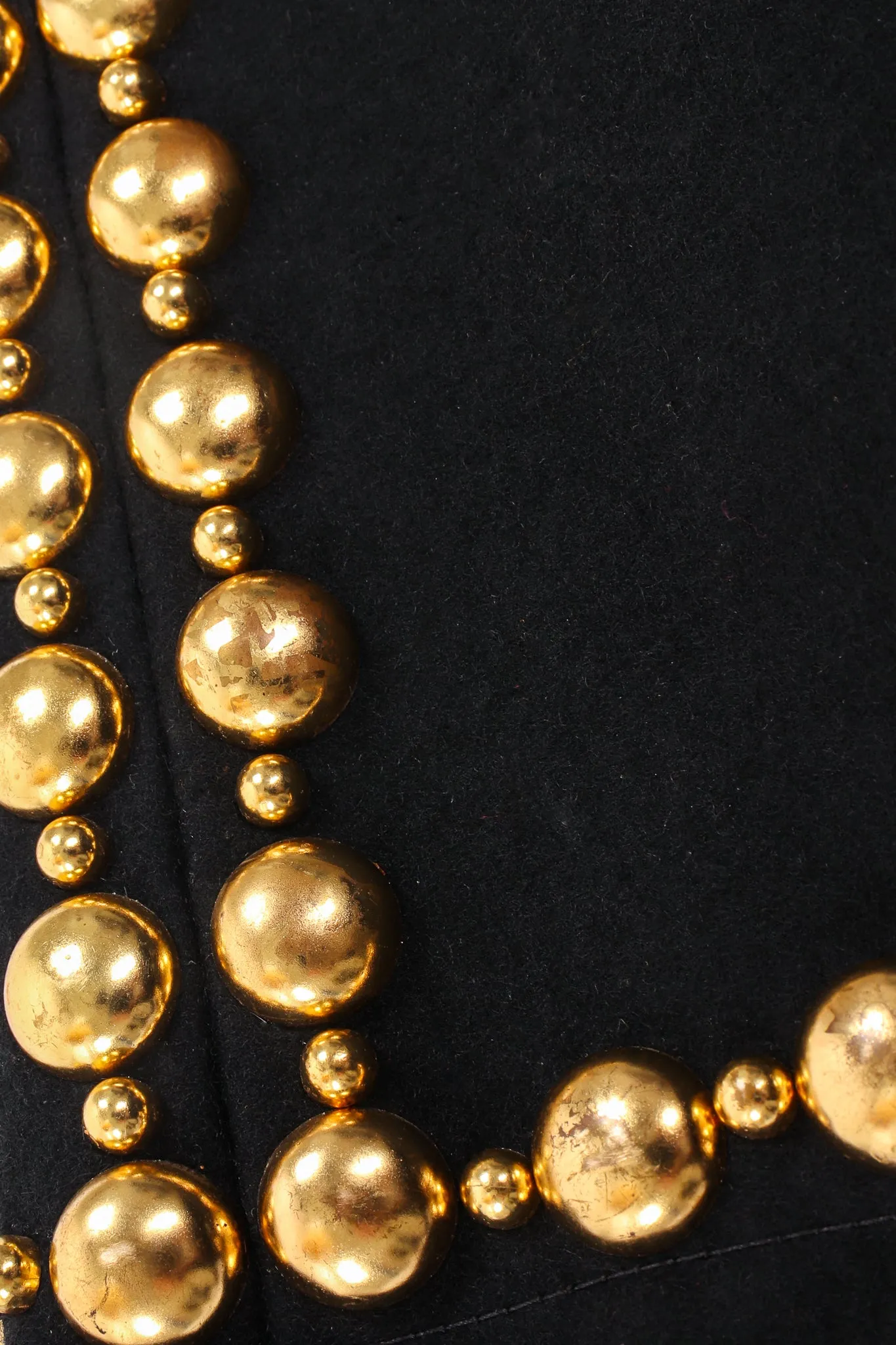 Gold-Studded Wrap Skirt
