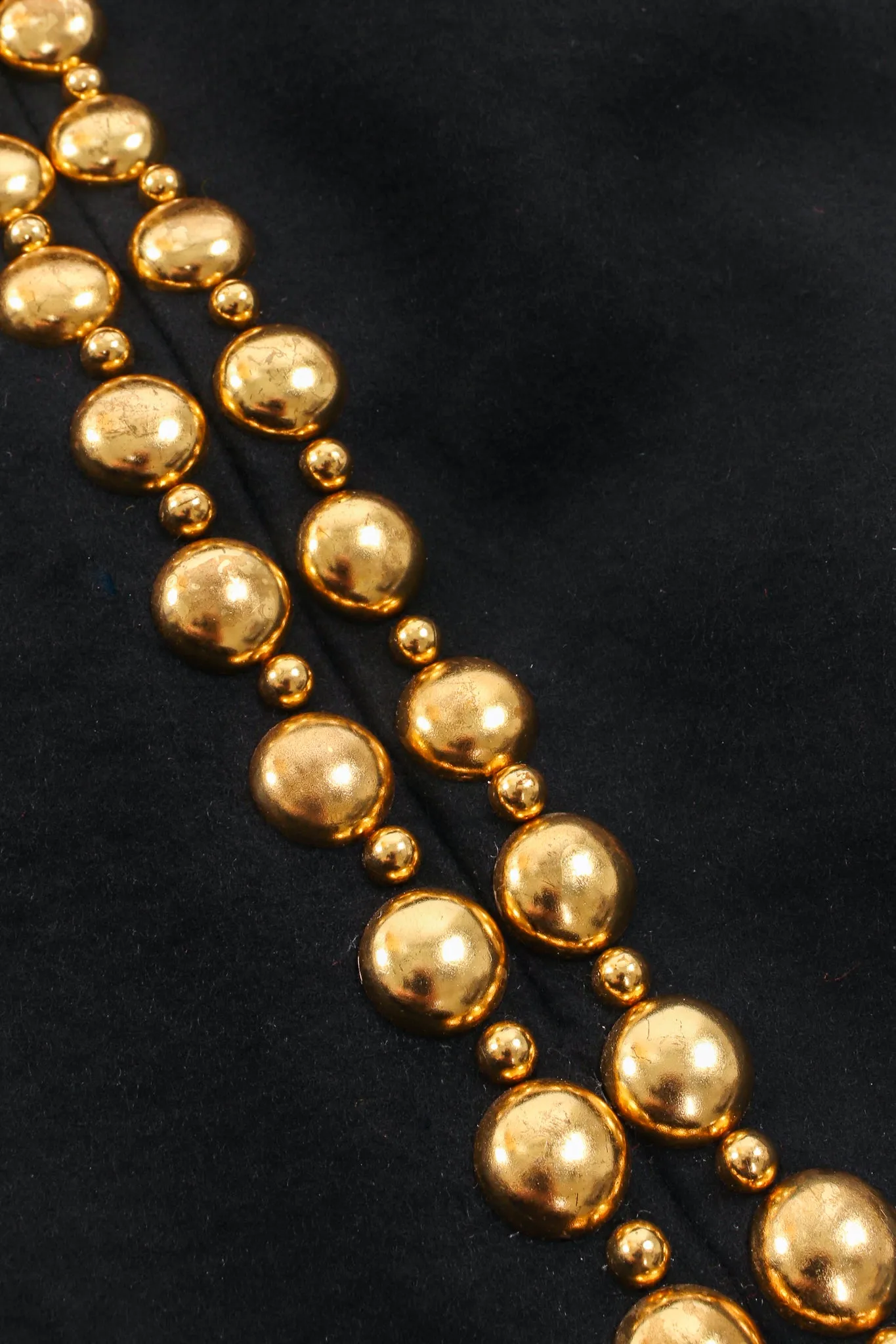 Gold-Studded Wrap Skirt
