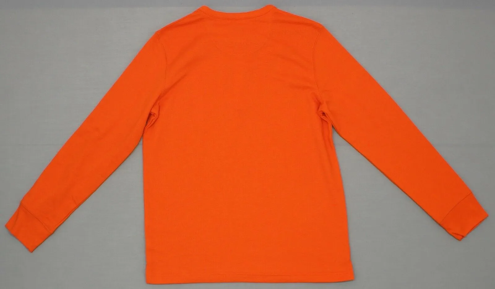 Goodfellow Men's Heavyweight Long-Sleeve Thermal Henley Shirt Small Orange