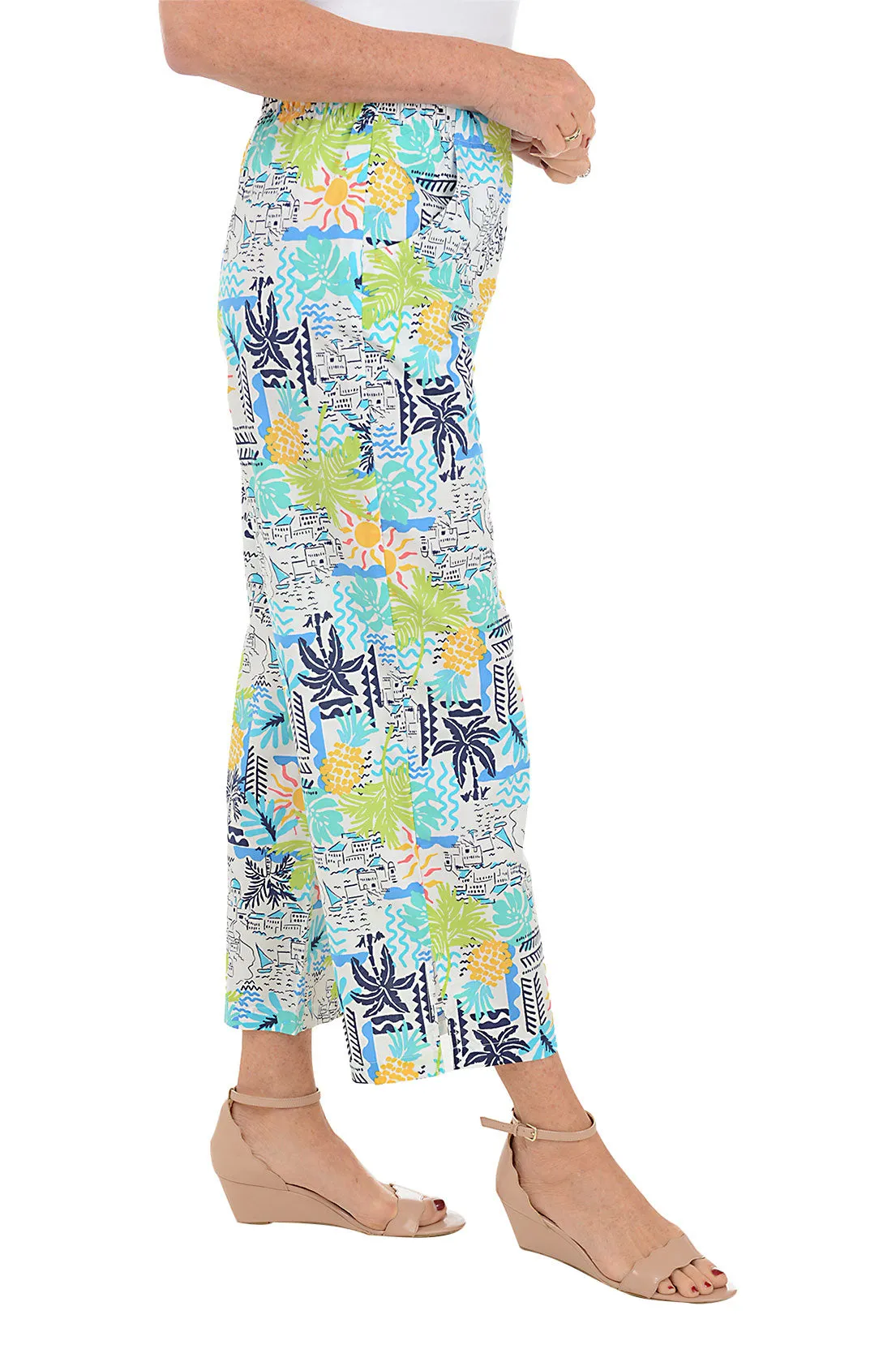 Grecian Coast Resort Crop Pant