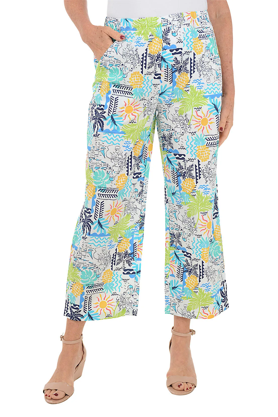 Grecian Coast Resort Crop Pant