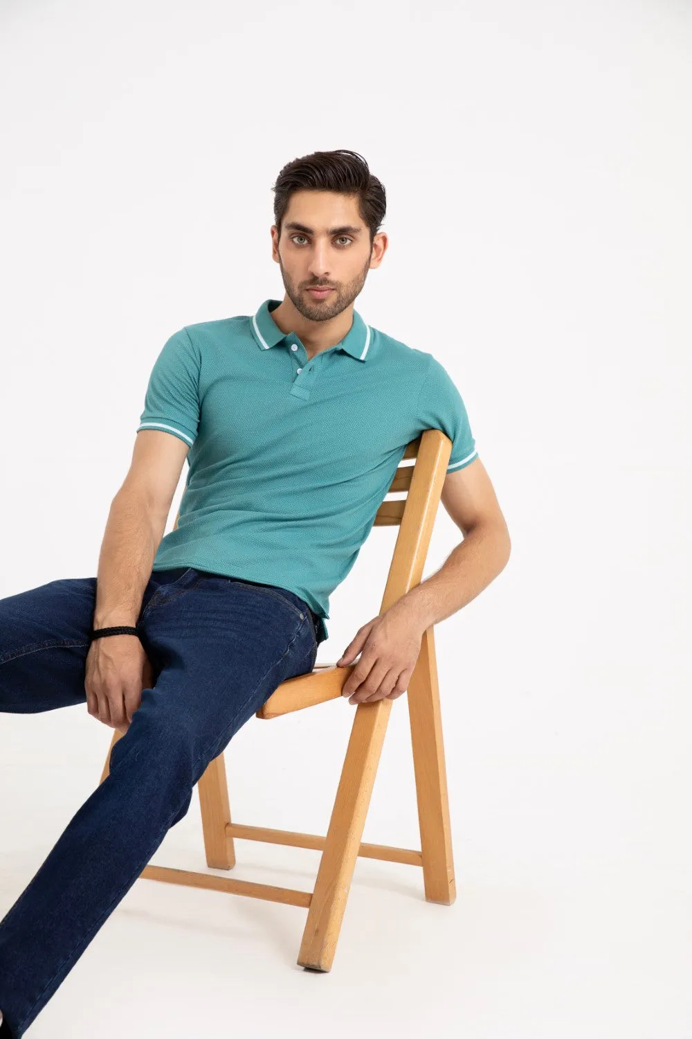 Green Collar T Shirt