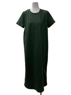 Green T-Shirt Round Neck Dress