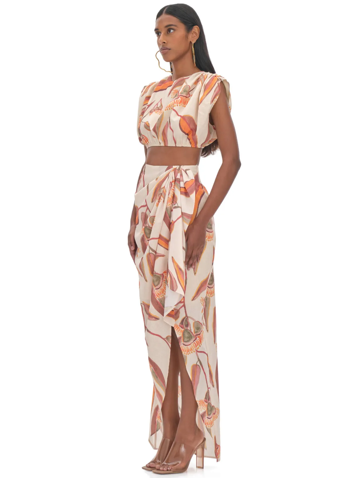Halima Cropped-Halima Wrap Skirt ::RET