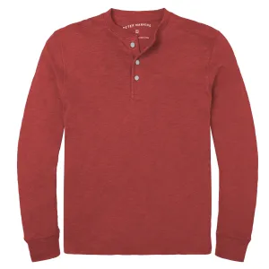 Henley Shirt Long Sleeve - Burgundy