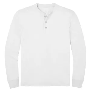 Henley Shirt Long Sleeve - White