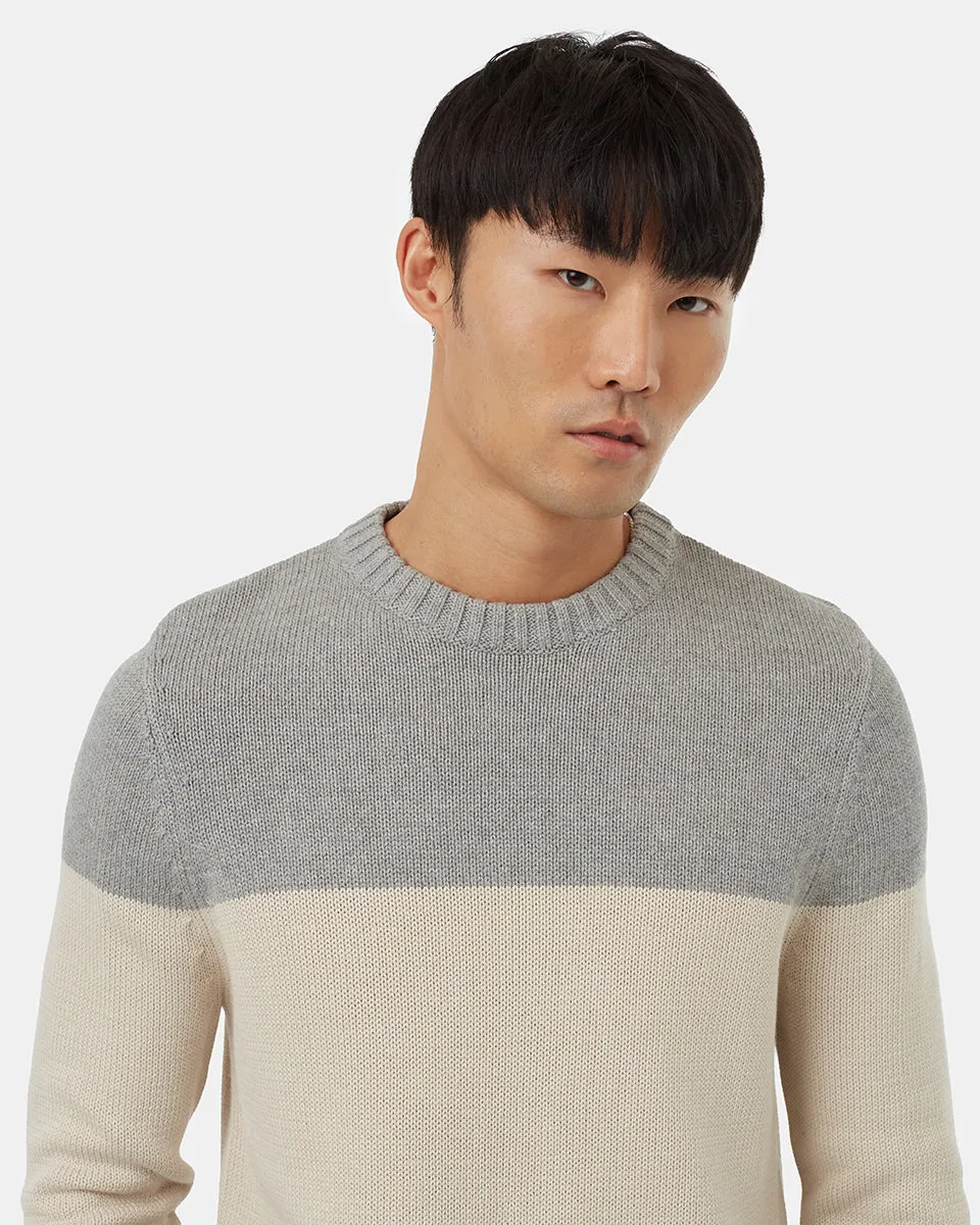 Highline Blocked Crew Sweater