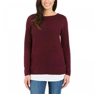 Hilary Radley Women's Layered Look Twofer Sweater