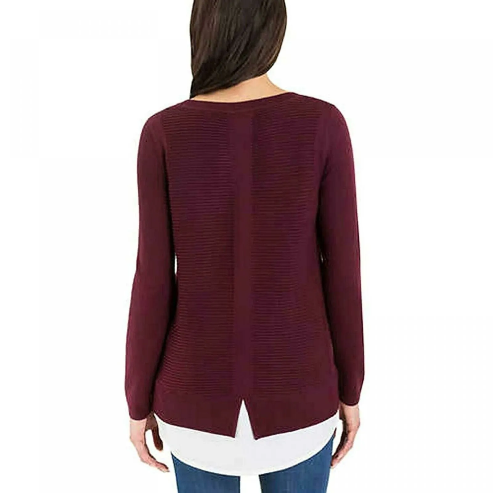 Hilary Radley Women's Layered Look Twofer Sweater