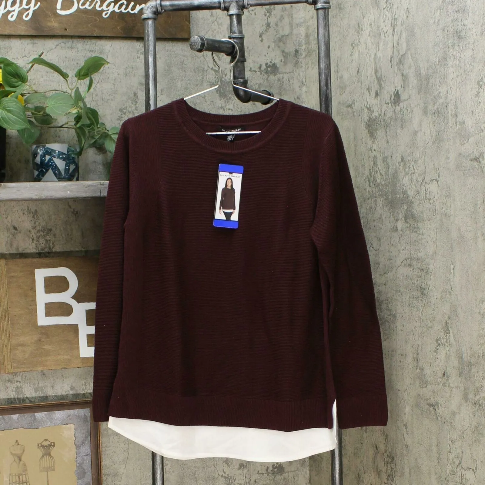 Hilary Radley Women's Layered Look Twofer Sweater