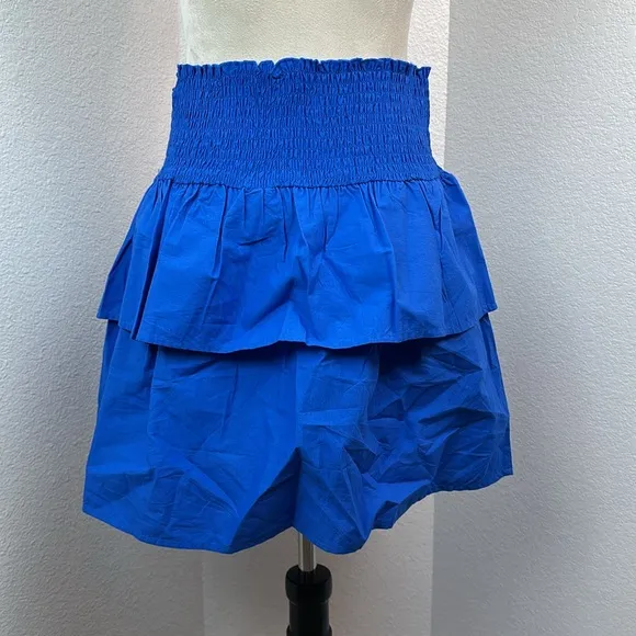 HT360 Collective Blue LAYERED RUFFLE MINI SKIRT Size Small NWT